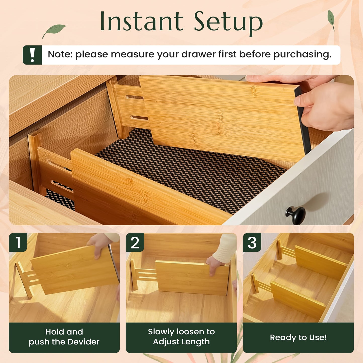 Expandable Bamboo Drawer